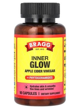 布拉格,Inner Glow, Apple Cider Vinegar + Phytoceramides, 90