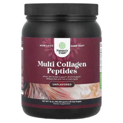 Natures Craft,Multi Collagen Peptides, Unflavored, 16 oz (45