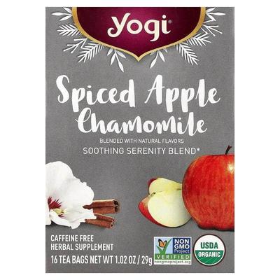 约琪,Spiced Apple Chamomile, Caffeine Free, 16 Tea Bags, 1.0