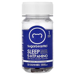 SugarbearPro,Sleep, 5 HTP Amino Gummies, 32 Gummies