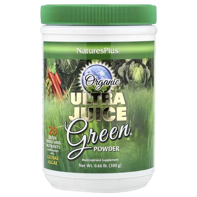 自然加,Organic Ultra Juice Green 粉，1.32 磅（600 克）