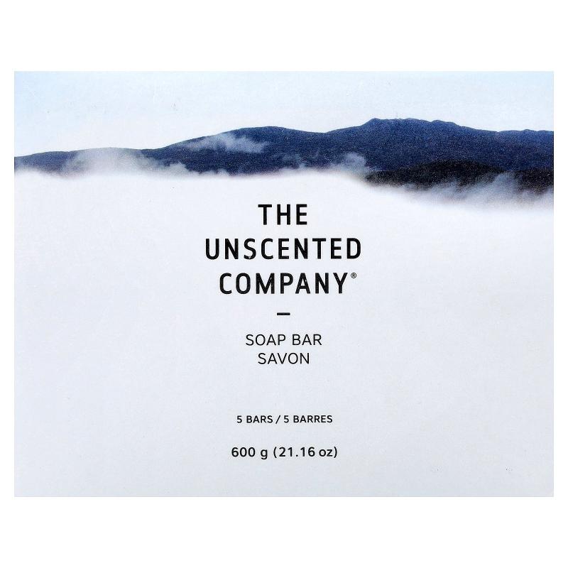 The Unscented Company,Soap Bar, Fragrance Free, 5 Bars, 21.1