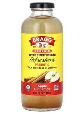 布拉格,Organic Apple Cider Vinegar Refreshers, Prebiotic, Gi