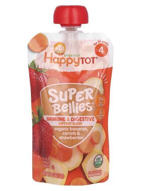 禧贝,Happy Tot，Super Bellies，有机梨、甜菜和黑莓，4 盎司（1