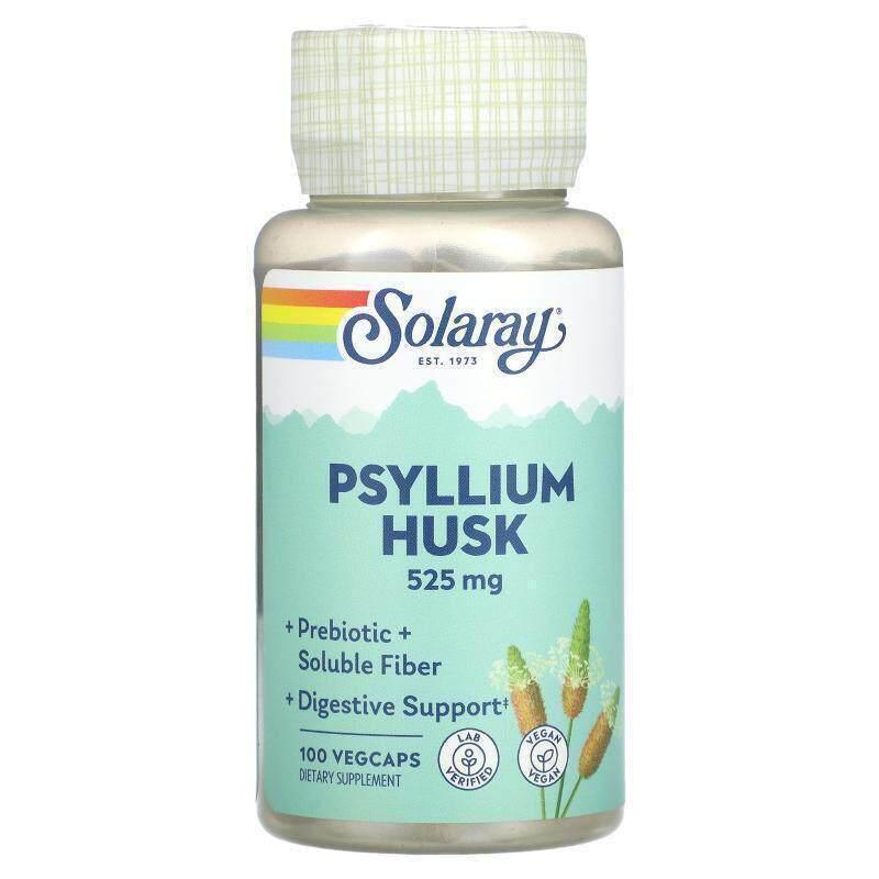Solaray,Psyllium Husk, 525 mg , 100 VegCaps - 实物图