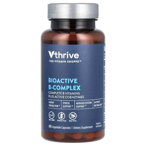 Vthrive,Bioactive B-Complex, 60 Vegetable Capsules
