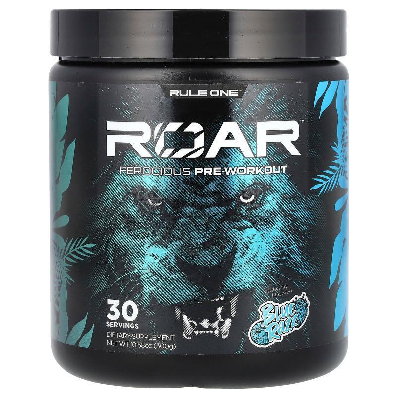Rule One Proteins,Roar, Ferocious Pre-Workout, Blue Razz, 10