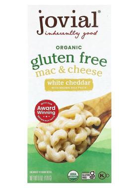 Jovial,Organic Gluten Free, Mac &amp; Cheese, White Ched