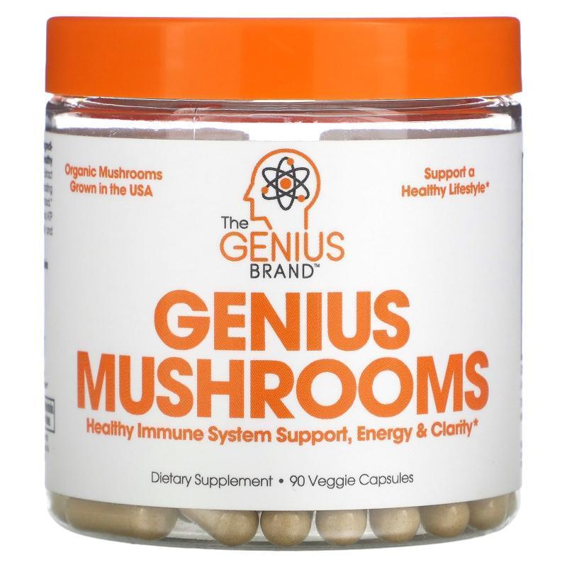 The Genius Brand,Genius Mushrooms，90 粒素食胶囊