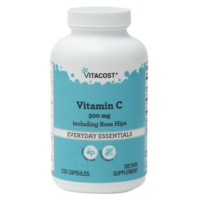 Vitacost,Vitamin C 500 mg Including Rose Hips, 250 Capsules