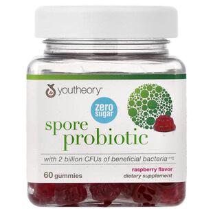 Youtheory,Spore Probiotic Gummies, Raspberry, 60 Gummies