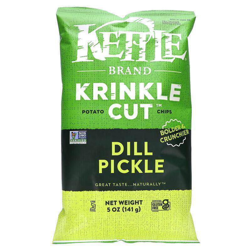Kettle Foods,Krinkle Cut薯片,莳萝泡菜,5盎司(141克)
