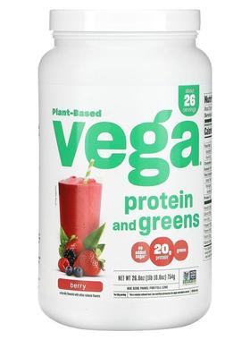 维加,Plant Based Protein and Greens, Berry, 1 lb 10.6 oz (75