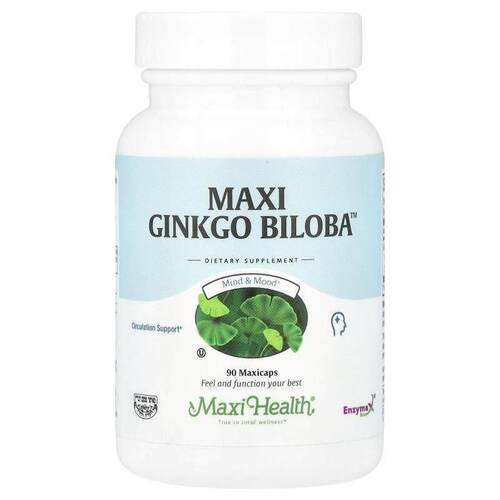 Maxi Health,Maxi Ginkgo Biloba™，90 粒 Maxicaps