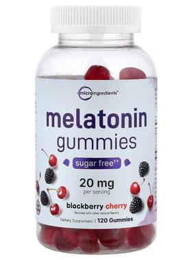 Micro Ingredients,Melatonin Gummies, Blackberry Cherry