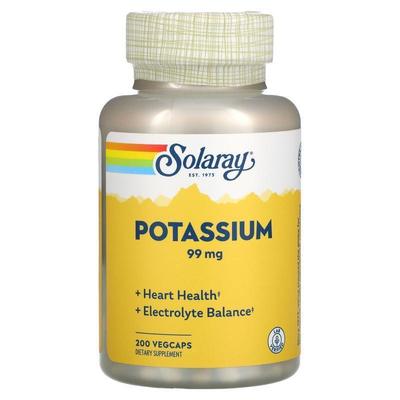 Solaray,Potassium, 99 mg, 100 VegCaps