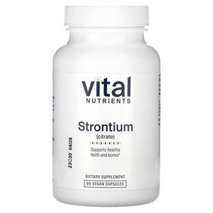 Nutrients Vegan Strontium Capsules Citrate Vital