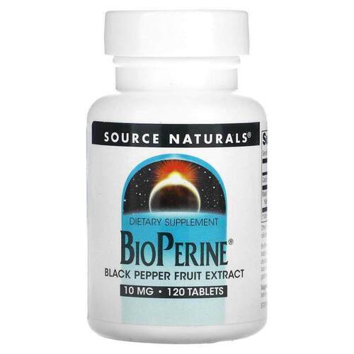 Source Naturals胡椒素片营养黑胡椒果提取肝部健康膳食补充