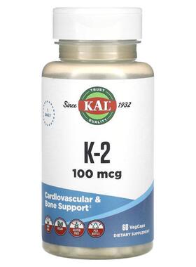 KAL,K-2, 100 mcg, 60 VegCaps