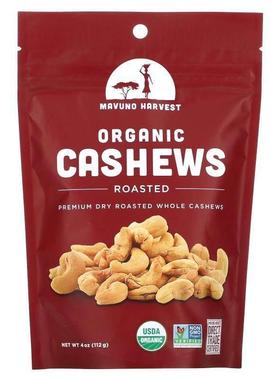 Mavuno Harvest,Organic Cashews, Roasted, 4 oz (112 g)