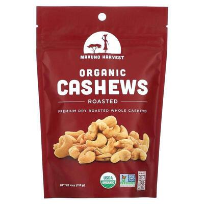 Mavuno Harvest,Organic Cashews, Roasted, 4 oz (112 g)