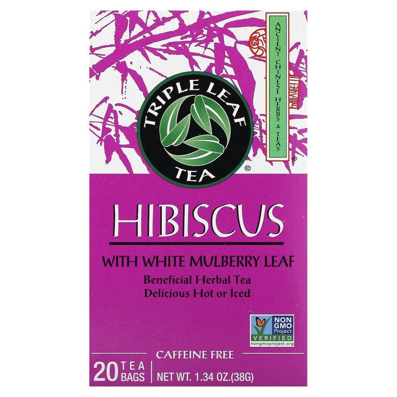 三叶茶,Hibiscus With White Mulberry Leaf, Caffeine Free, 20