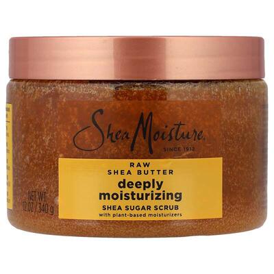 Shea Moisture，乳木果糖磨砂膏，生乳木果油，12盎司（340克）