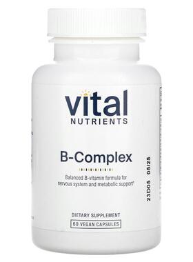 Vital Nutrients,B-Complex, 60 Vegan Capsules