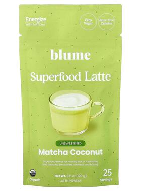 Blume,Superfood Latte, Matcha Coconut, 3.5 oz (100 g)