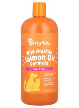 Zesty Paws,Wild Alaskan Salmon Oil Formula, For Dogs & Cats,