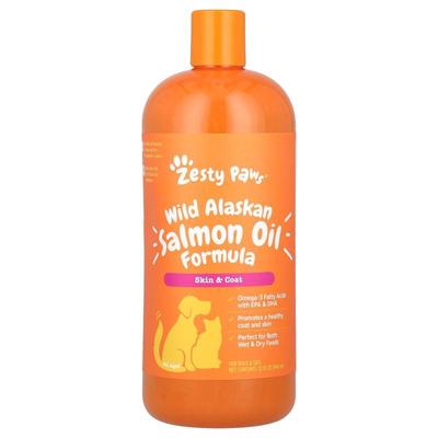 Zesty Paws,Wild Alaskan Salmon Oil Formula, For Dogs & Cats,