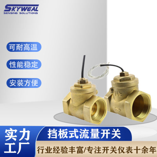 流量开关生产厂家金色DN32TB挡板式流量开关短路过载保护流量开关