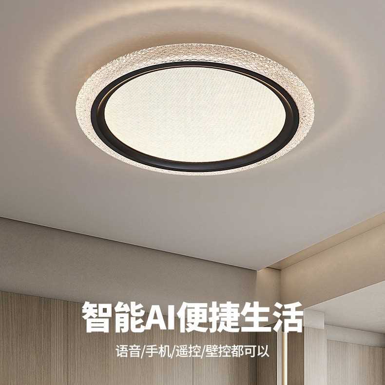 极简奶油风创意超薄卧室吸顶灯现代简约全光源护眼2024年新款书房