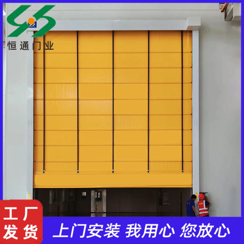 批发堆积门 恒通抗风防尘船厂PVC透明视窗双层柔性堆积门 质保1年
