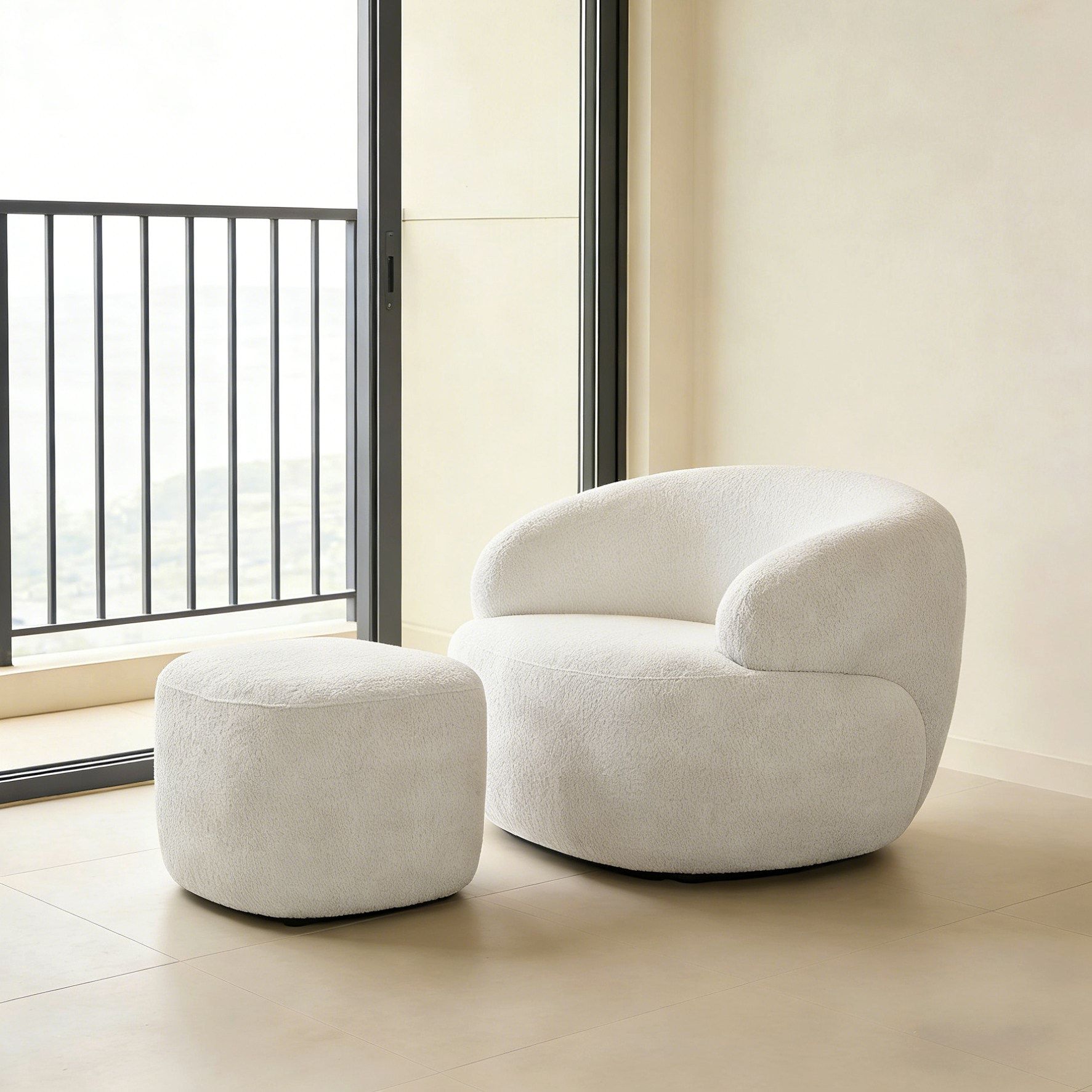 云何住旋转沙发小户型雪尼尔客厅沙发单人沙发高级家用休闲椅