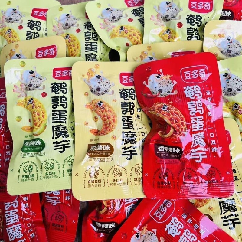 5斤】豆多奇鹌鹑蛋魔芋爽脆麻酱香辣酸辣味办公追剧零食整箱