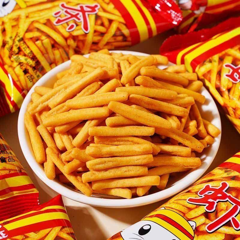 香脆虾条怀旧膨化香辣味独立休闲网红小零食整箱大礼包虾条小包装