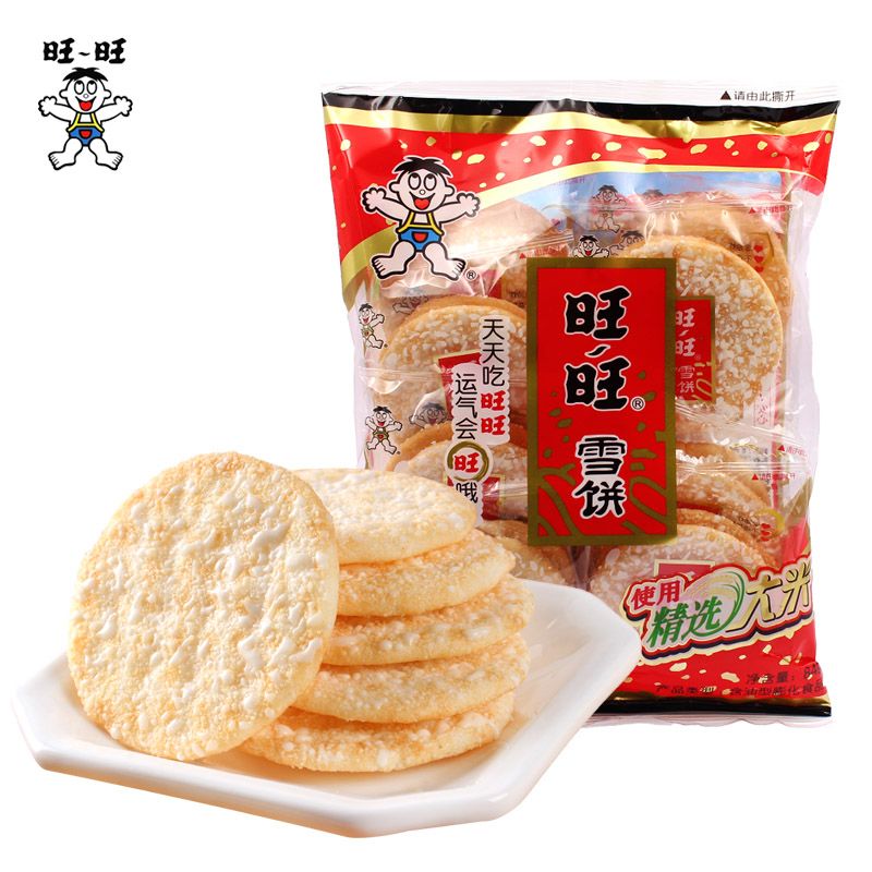 雪饼84g仙贝米饼传统年货零食送礼走亲戚整箱批