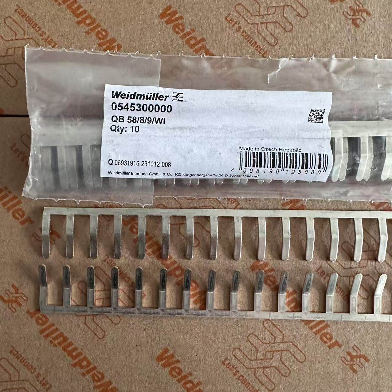 魏德米勒0545300000 原装正品魏德米勒短接条 侧联梳QB 58/8/9/WI