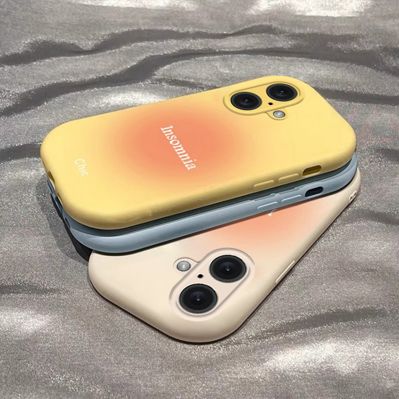 适用苹果系列晕染简约高级手机壳