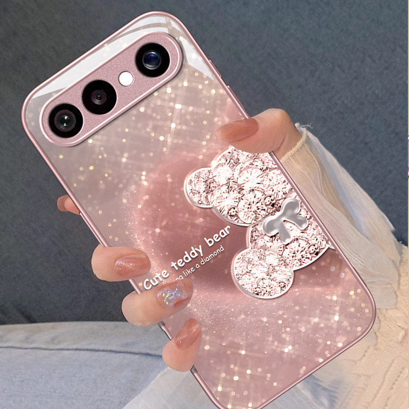 适用VIVOS50可爱小熊防摔手机壳