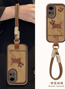 适用华为nova12手机壳女新款huawei活力版11Ultra黑色狗狗10SE全包9pro硅胶8防摔专用6可爱5带挂绳4保护套男