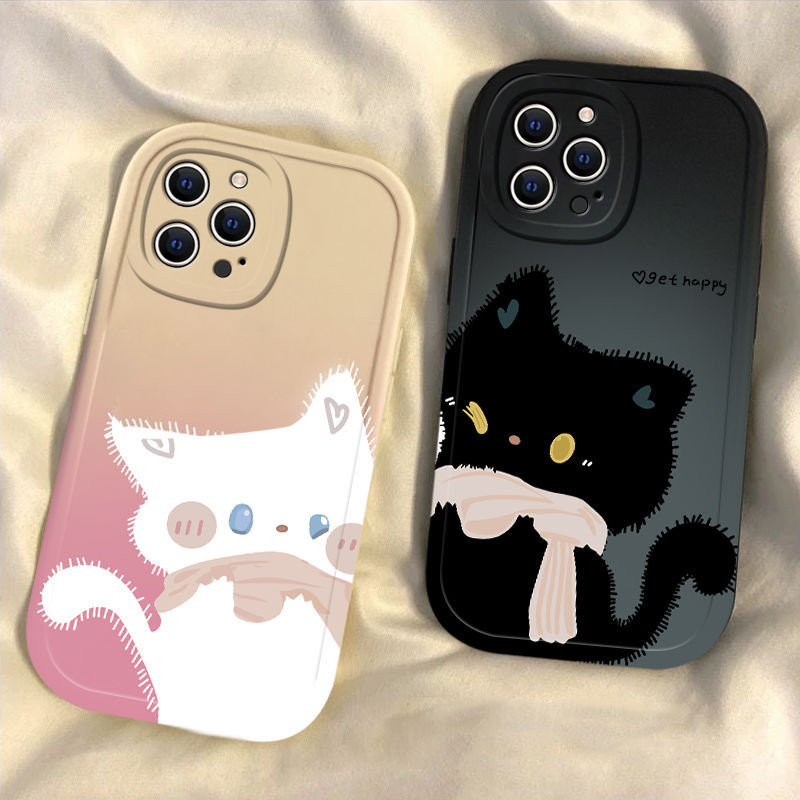 苹果系列可爱猫咪全包防摔软壳