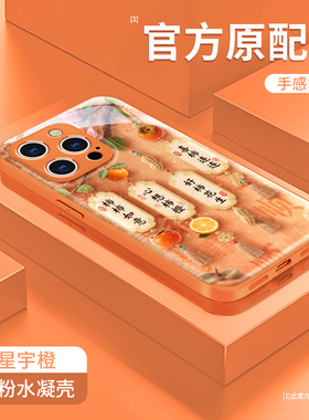 柿柿如意适用苹果17Promax手机壳女iphone16新款高级感15全包14plus硅胶13好看12玻璃11国风xs橙色8硬7保护套