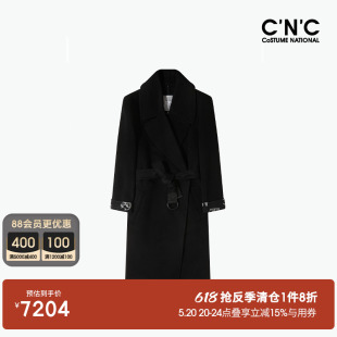 简约修身 羊毛毛呢长款 时尚 CNC女士外套2023年秋冬新款 大衣女