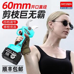 电动剪刀果树修枝剪充电式修剪树枝锂电园艺剪枝神器适配大艺电池