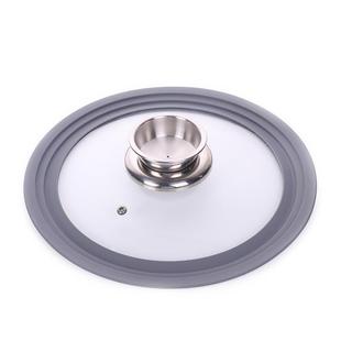 通用透明硅胶包边锅盖耐摔防烫家用多功能可视钢化硅胶玻璃盖 热卖