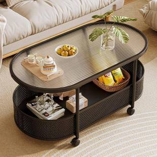 奶油风边几轻奢简约沙发小户型移动客厅茶几小桌子小推车置物架