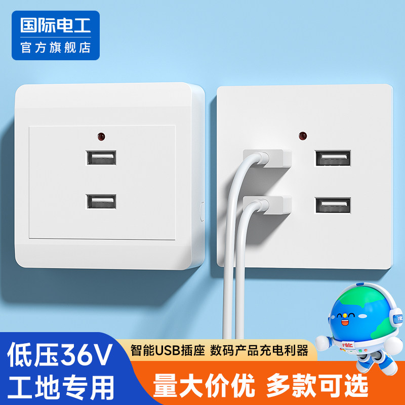 86型36VUSB+Type-C20W快充座