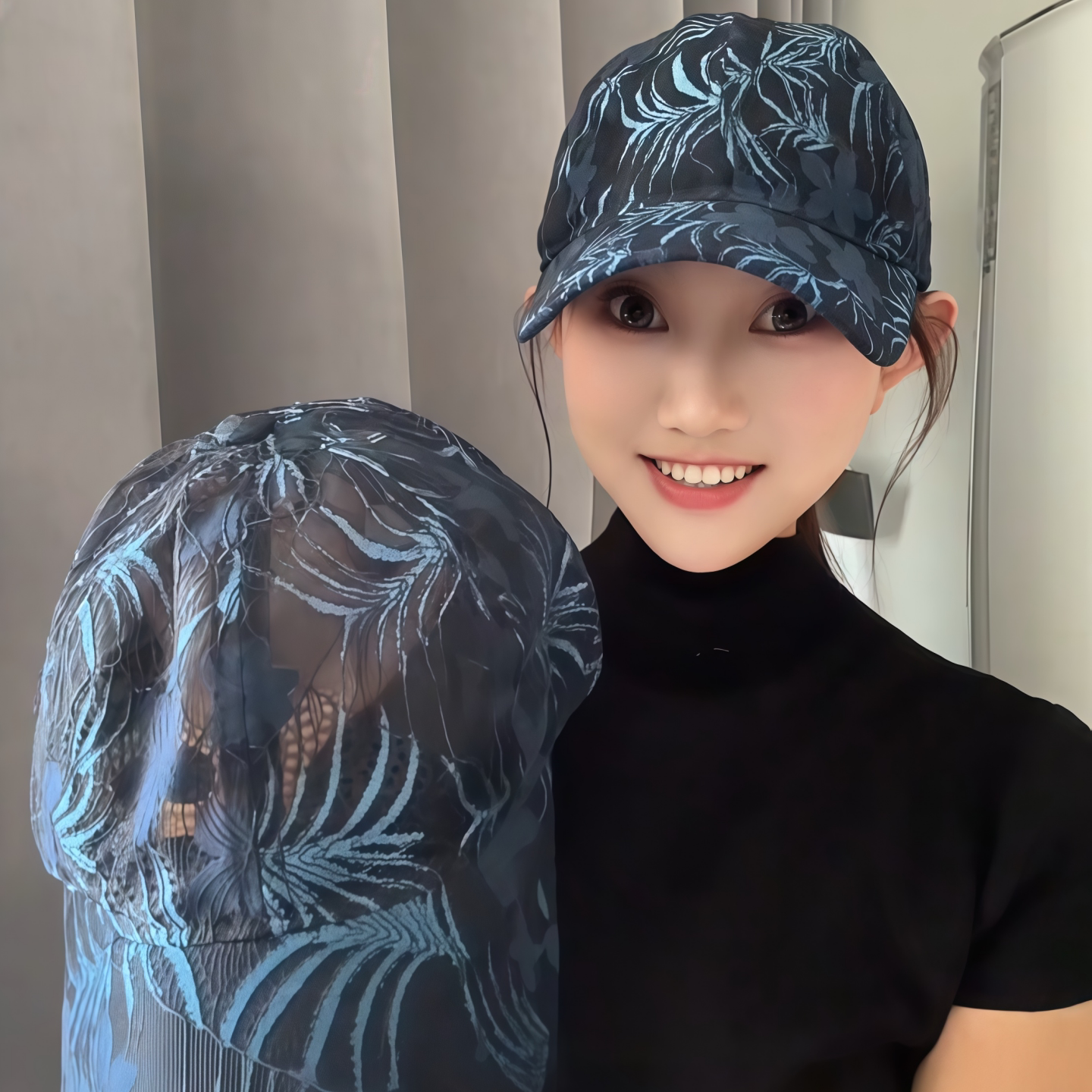 2026新款蕾丝软顶女士棒球帽大帽簷镂空网帽透气防晒遮阳鸭舌帽子